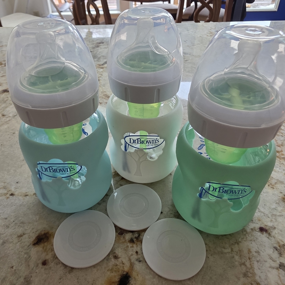 Dr. Browns Set Of 3Glass Bottles